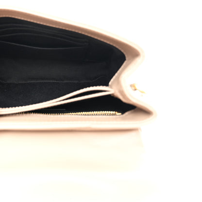 Saint Laurent Calfskin Y Quilted Monogram Toy Loulou Crossbody Bag Dark Beige 5 of 10