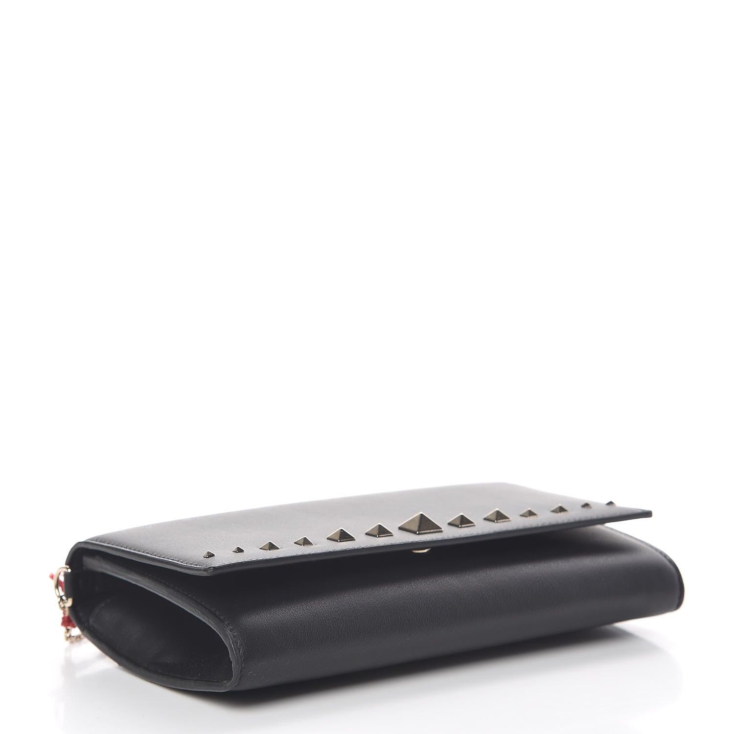 Valentino Garavani Vitello Rockstud Crossbody Wallet on Chain Black 4 of 11