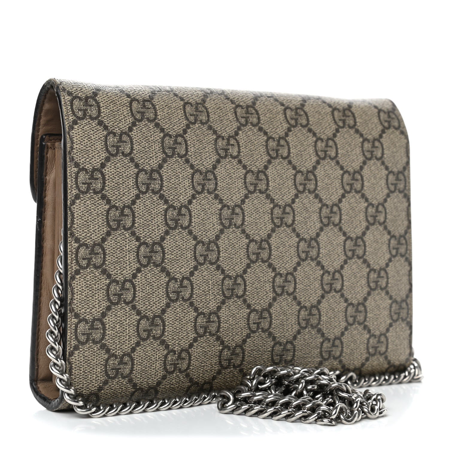 Gucci GG Supreme Monogram Mini Dionysus Chain Wallet Beige Taupe 2 of 7
