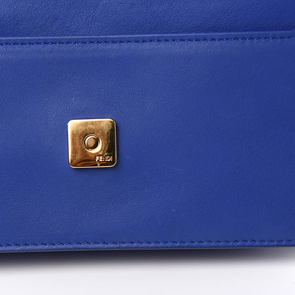 Fendi Vitello Flamingo Tube Wallet on Chain Blue Neon 10 of 11