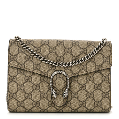 Gucci GG Supreme Monogram Mini Dionysus Chain Wallet Beige Taupe 1 of 13