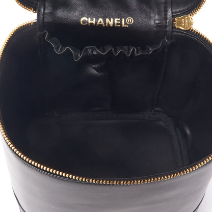 Chanel Calfskin Cosmetic Vanity Bag Black 6 of 8