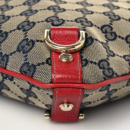 Gucci Monogram Abbey Messenger Bag Navy Red 8 of 9