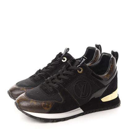 Louis Vuitton Suede Monogram Run Away Sneakers 36 Black 3 of 9