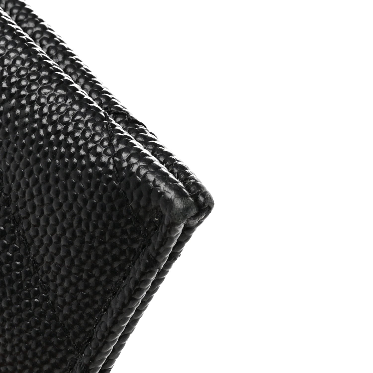 Saint Laurent Grain De Poudre Chevron Monogram Bill Pouch Black 9 of 11