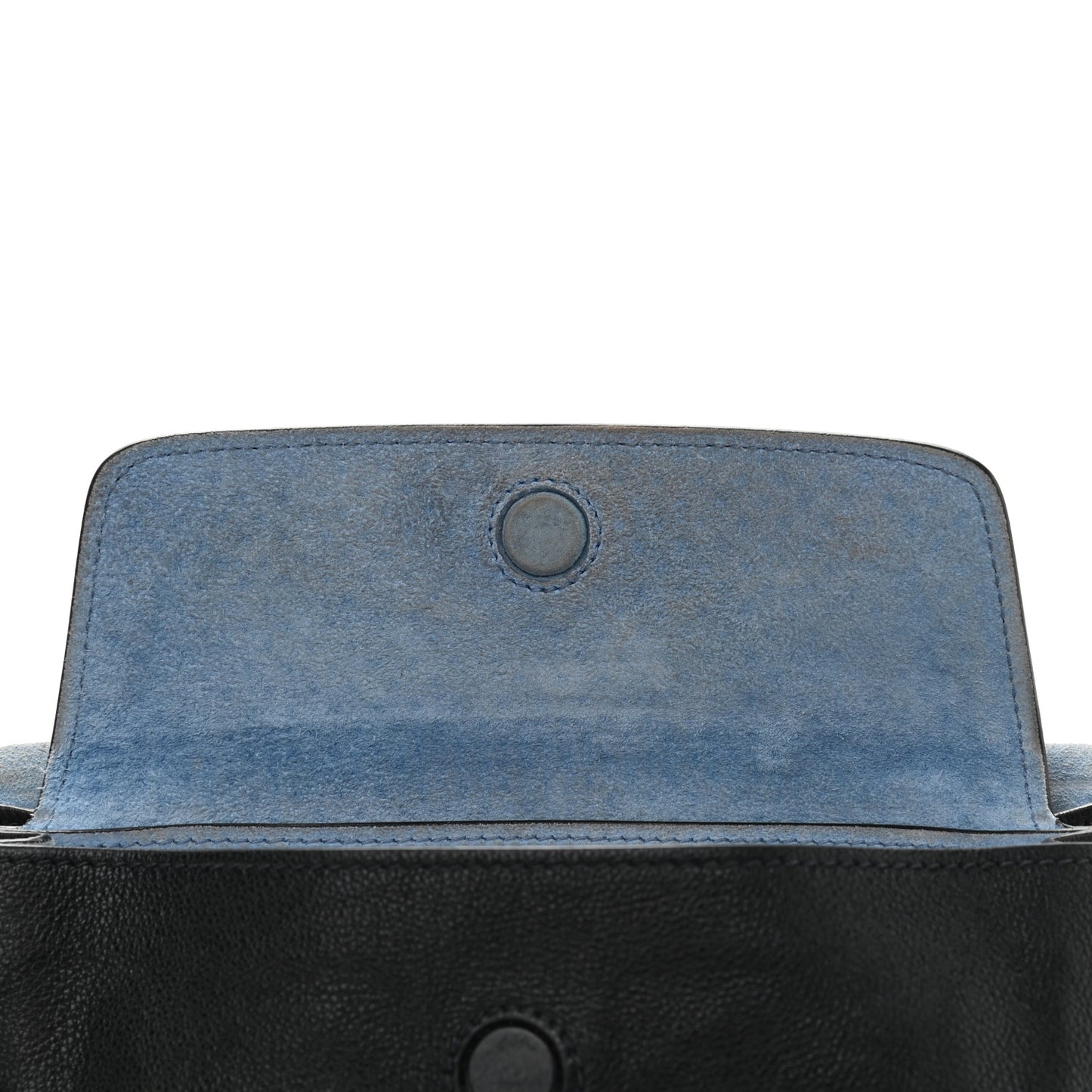 Glace Calfskin Studded Etiquette Flap Black