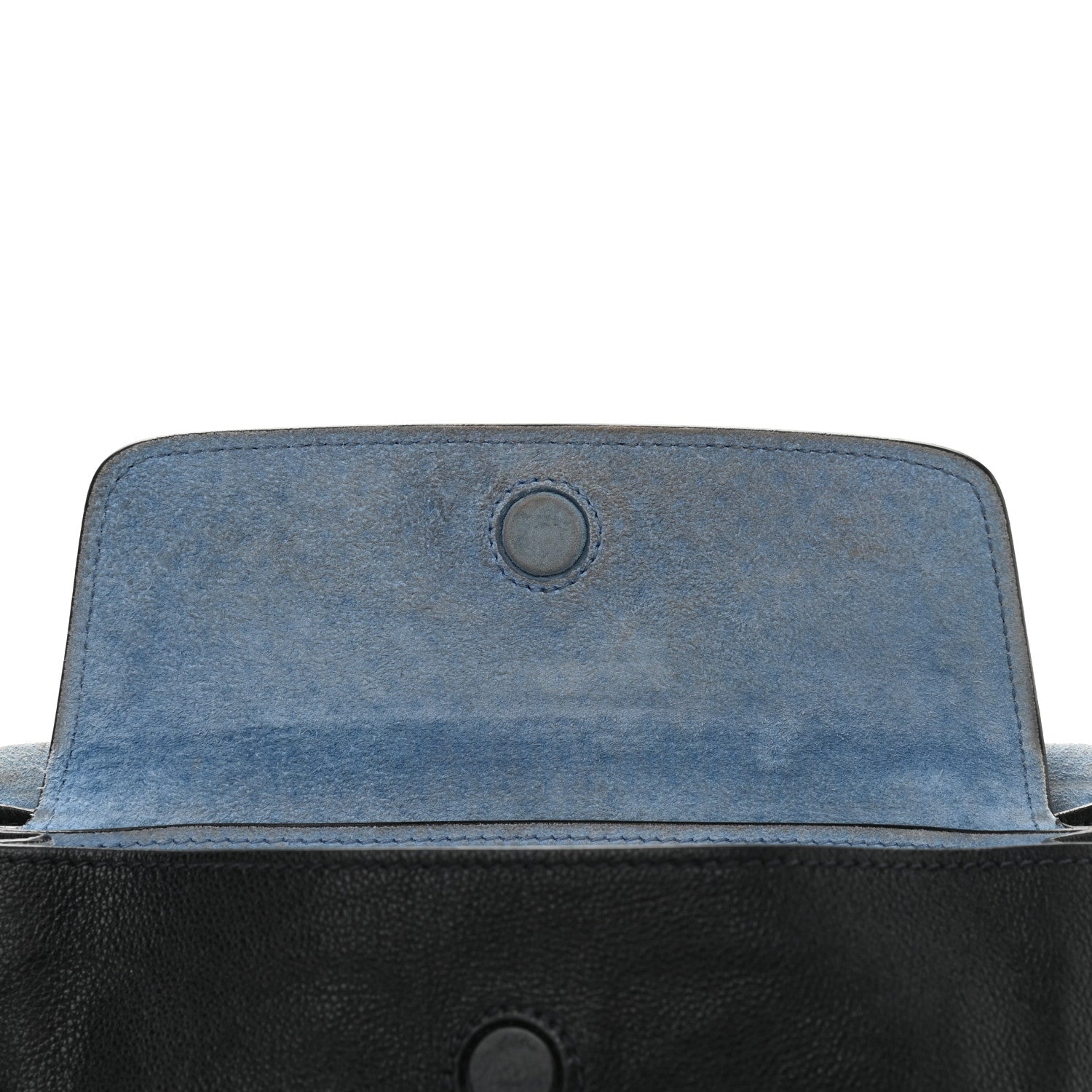 Prada Glace Calfskin Studded Etiquette Flap Black 13 of 16