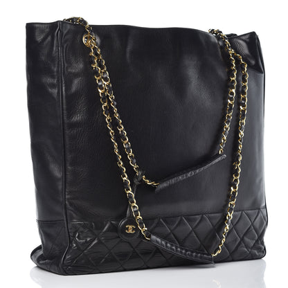 Chanel Lambskin Shopping Tote Black 3 of 12