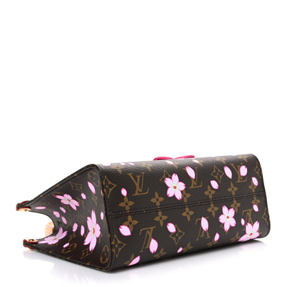 Louis Vuitton LV X TM Monogram Cherry Blossom Onthego PM Sakura Brown 4 of 9