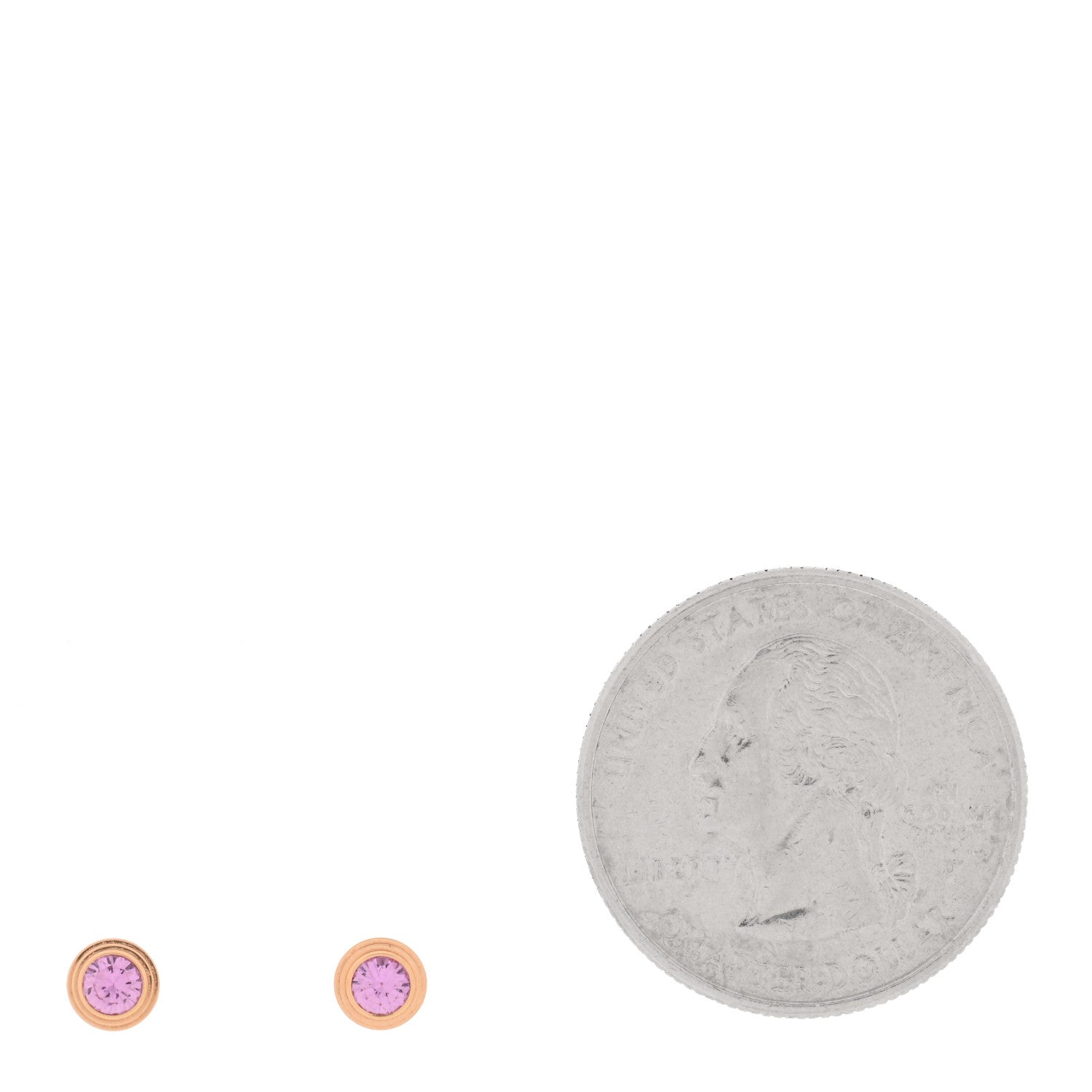 Cartier 18K Pink Gold Pink Sapphire D'Amour Earrings 2 of 5