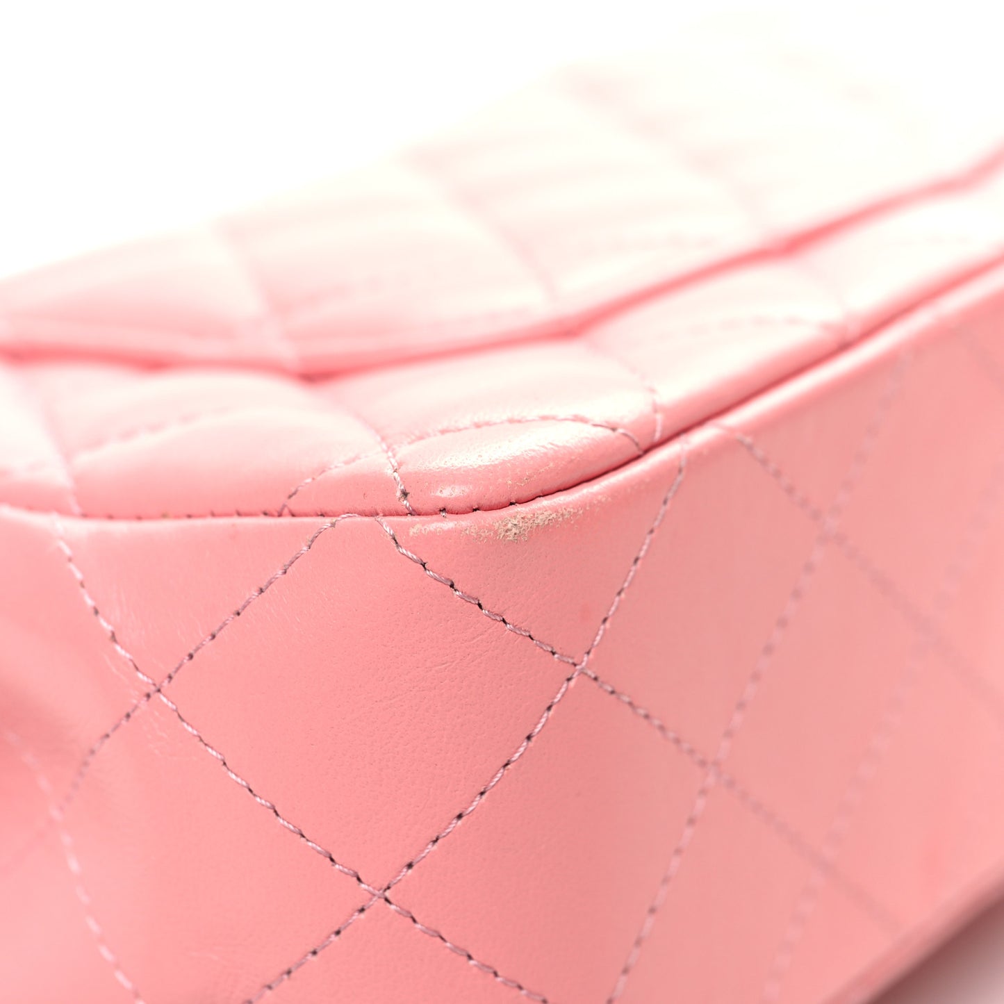 Lambskin Quilted Mini Rectangular Flap Pink