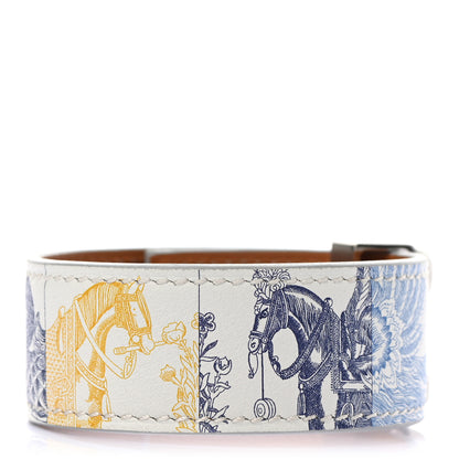Hermes Swift Collier de Chien CDC 24 Tattoo Bracelet T2 White Soleil Bleu Saphir 4 of 6