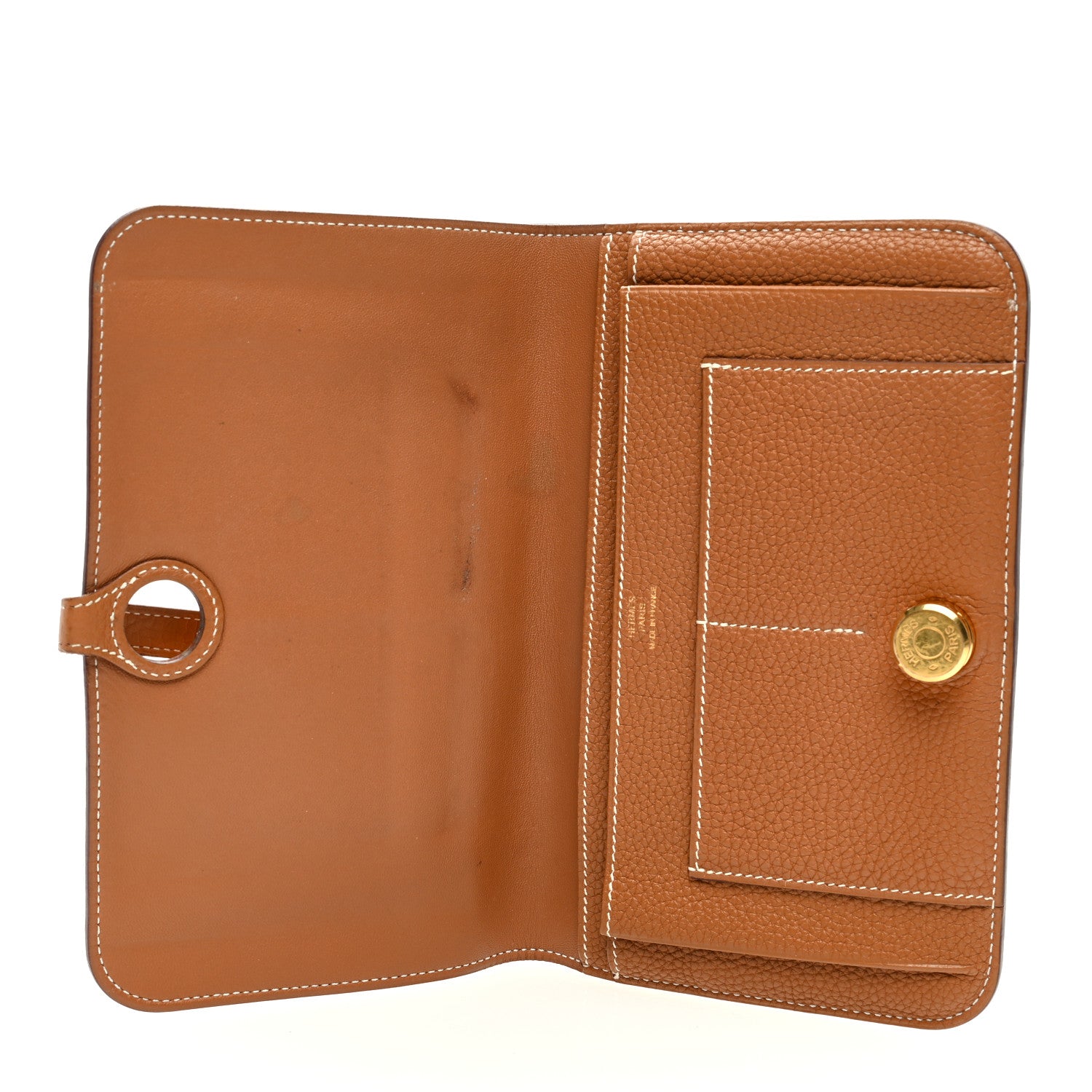 Hermes Togo Dogon Duo Wallet Gold 5 of 9