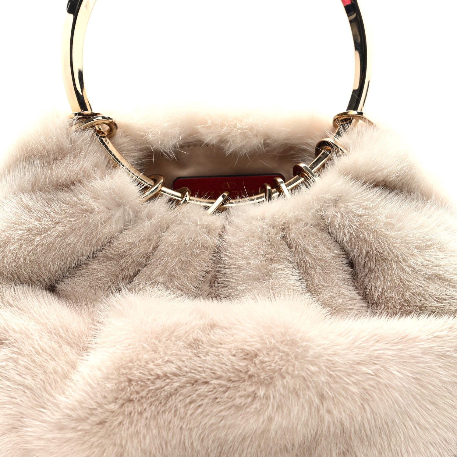 Valentino Garavani Mink Fur Clutch Pink 6 of 8