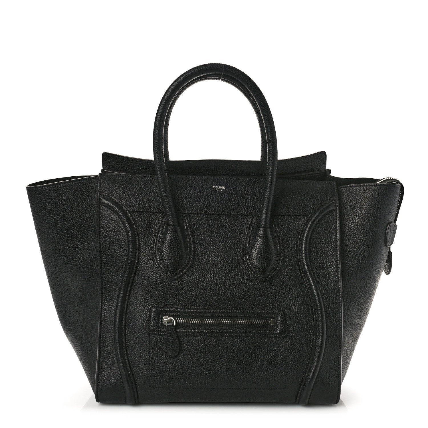 Celine Drummed Calfskin Mini Luggage Black 1 of 11