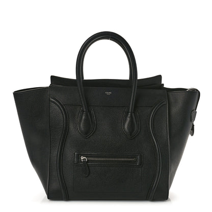 Celine Drummed Calfskin Mini Luggage Black 1 of 11