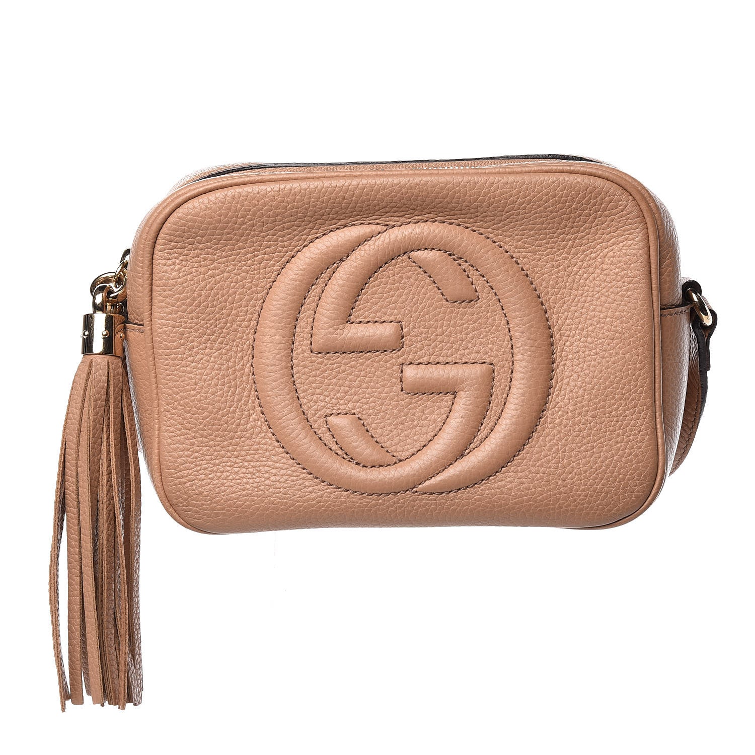 Gucci Pebbled Calfskin Small Soho Disco Bag Rose Beige 1 of 13