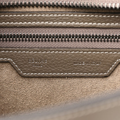 Celine Drummed Calfskin Micro Luggage Souris 5 of 10