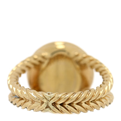 David Yurman 18K Yellow Gold Diamond Cultured Pearl Ring 49 5 3 of 4