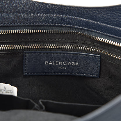 Balenciaga Chevre Silver Metallic Edge Hardware City Bleu Nuit Dark Sea 6 of 12