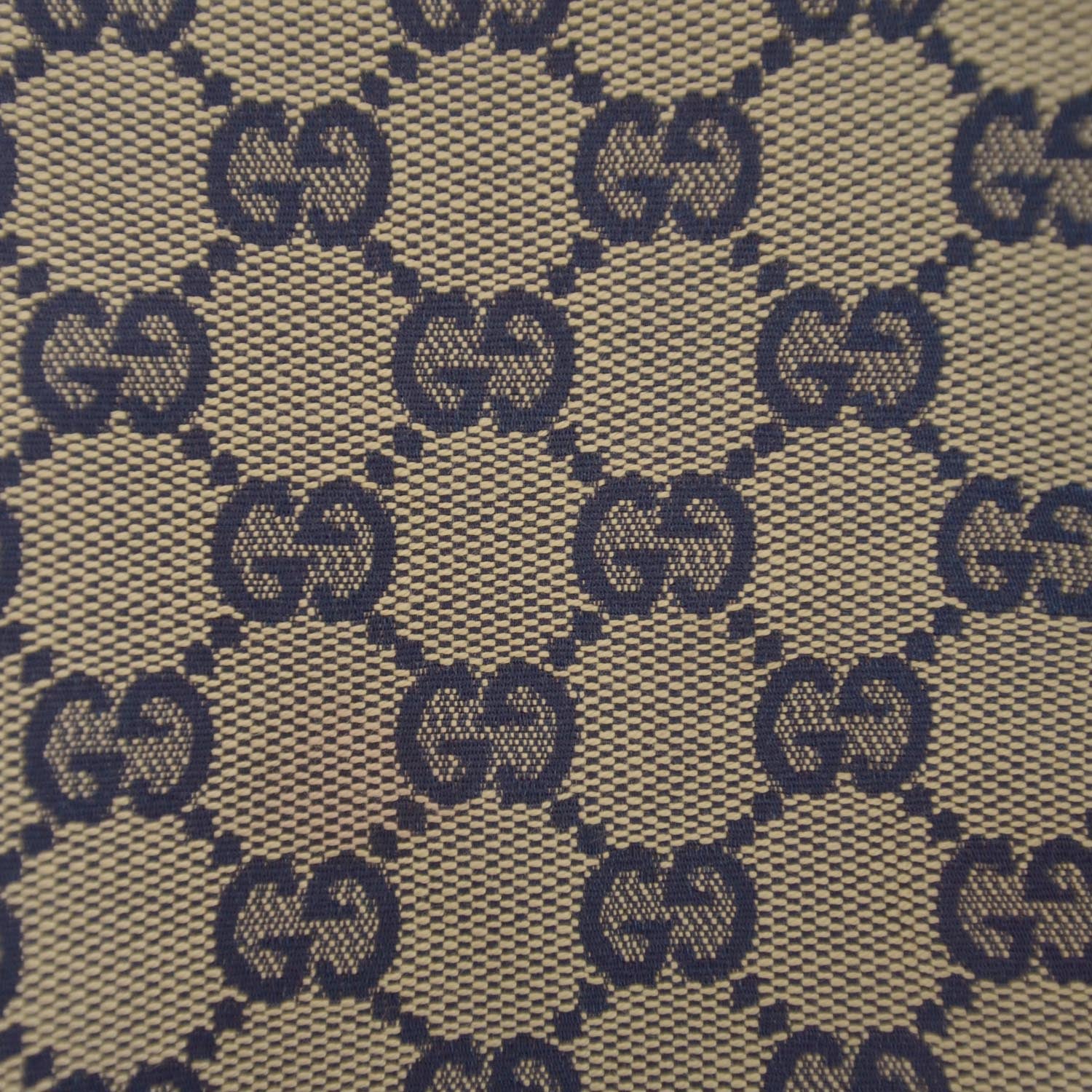 Gucci Monogram Large Horsebit Chain Hobo Navy 8 of 8