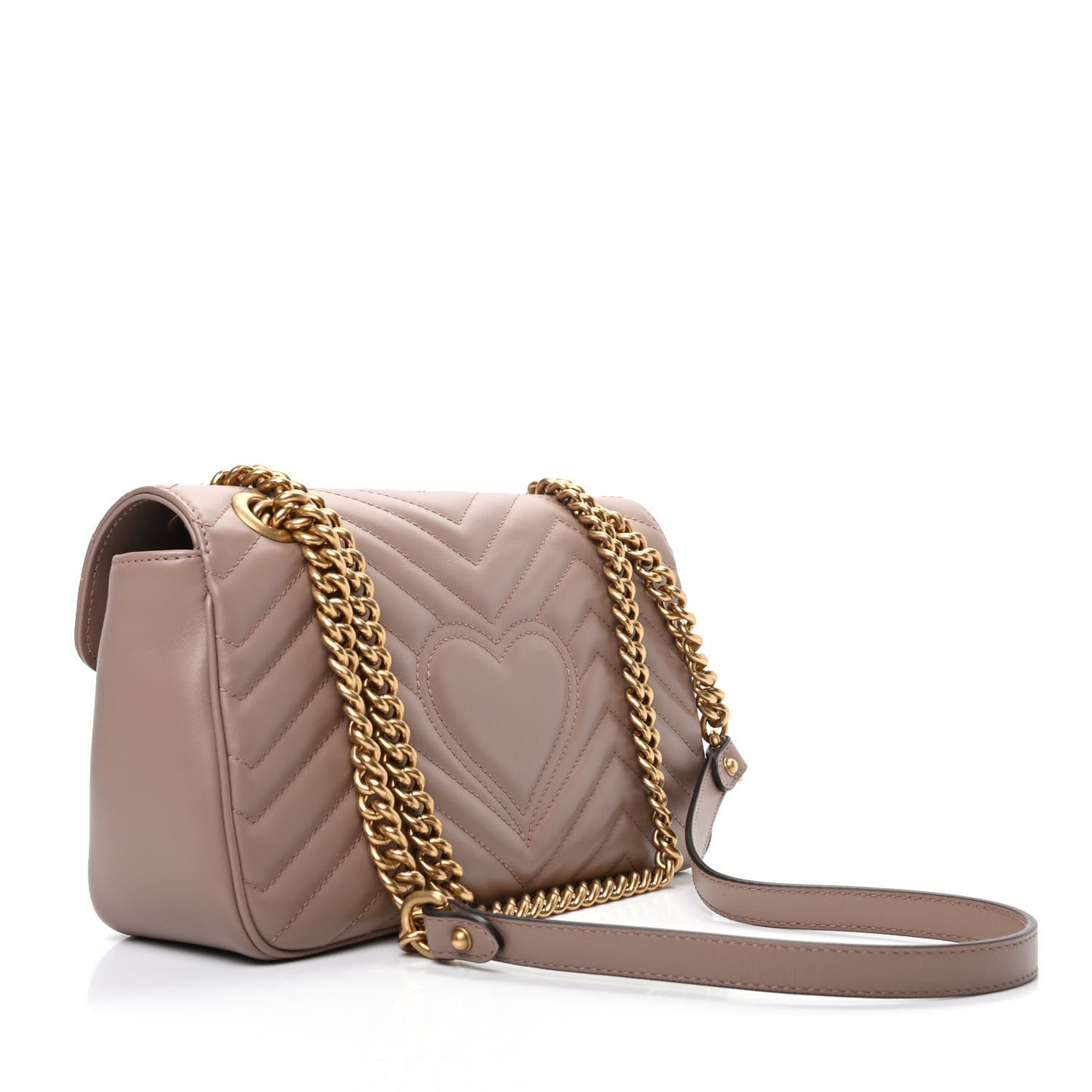 Calfskin Matelasse Small GG Marmont Shoulder Bag Porcelain Rose
