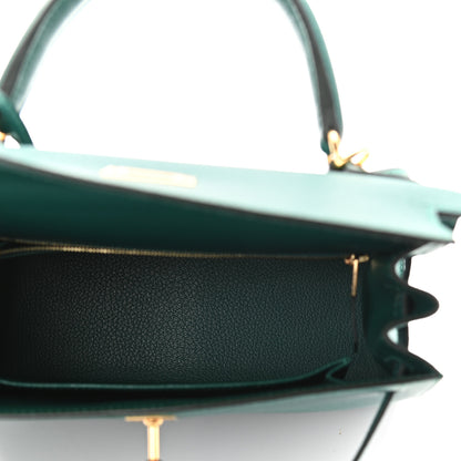 Hermes Epsom Kelly Sellier 25 Malachite 5 of 11
