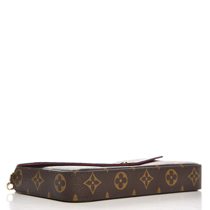 Louis Vuitton Monogram Pochette Felicie Chain Wallet Fuchsia 4 of 11
