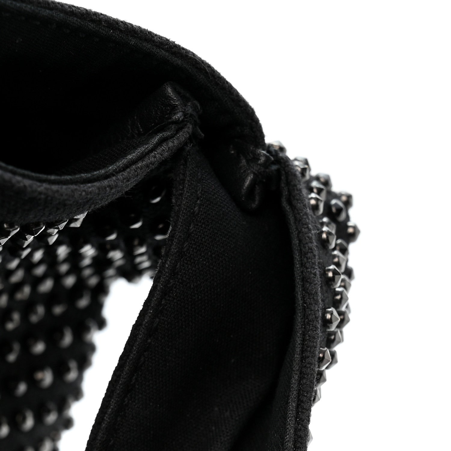 Saint Laurent Cotton Studded Le 5 A 7 Soft Hobo Black 12 of 12