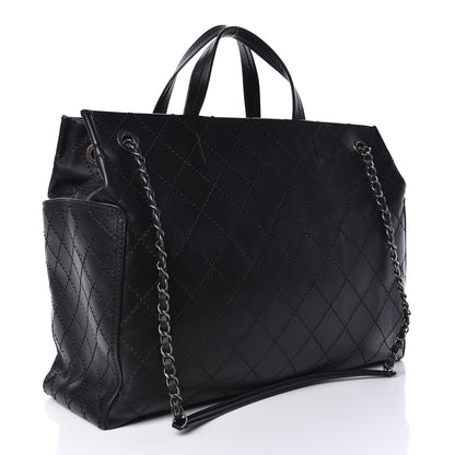 Chanel Calfskin CC Pocket Tote Black 3 of 13