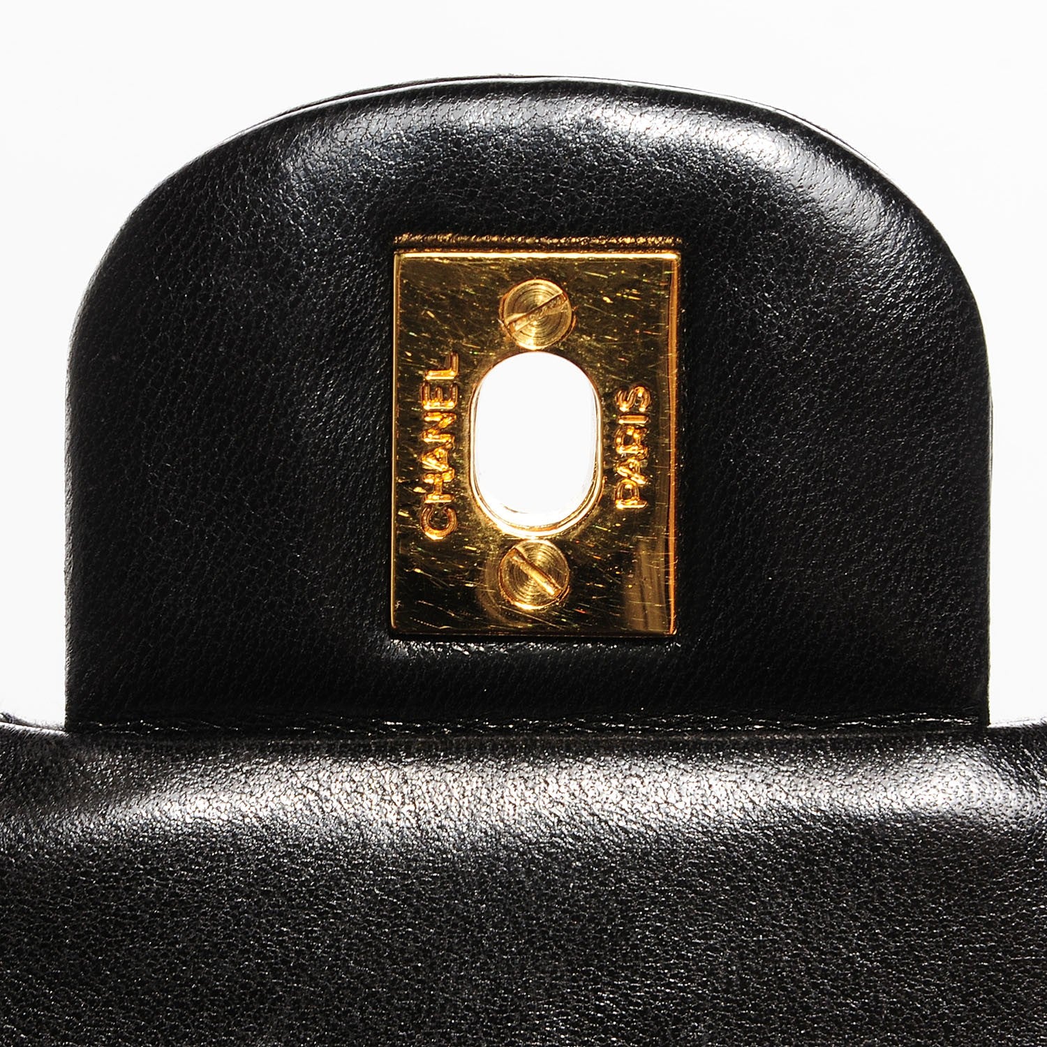 Chanel Lambskin Quilted Medium Double Flap Black 7 of 8