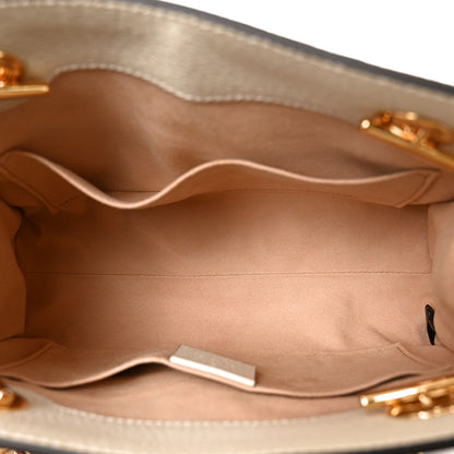 Gucci GG Supreme Monogram Flora Textured Calfskin Small Padlock Tote Beige Ebony Multicolor Mystic White 5 of 11