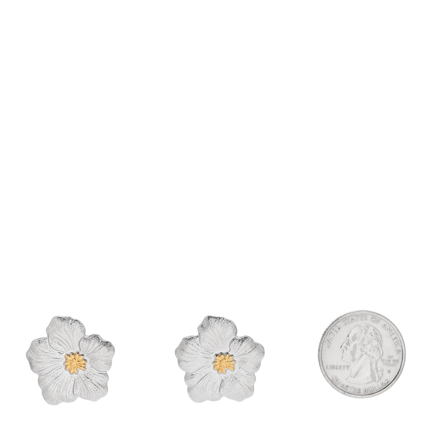 Sterling Silver Vermeil Blossoms Gardenia Earrings