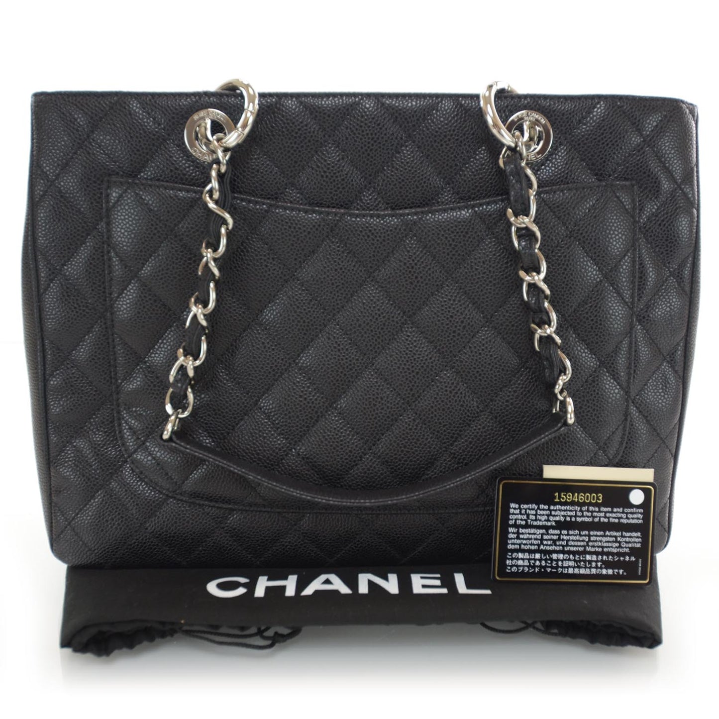 Caviar Grand Shopping Tote GST Black
