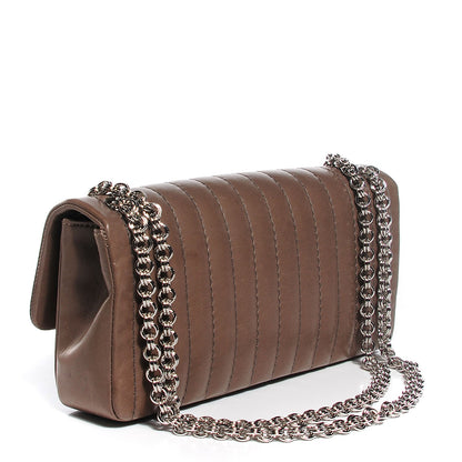 Chanel Lambskin Vertical Quilted East West Flap Brown 3 of 7