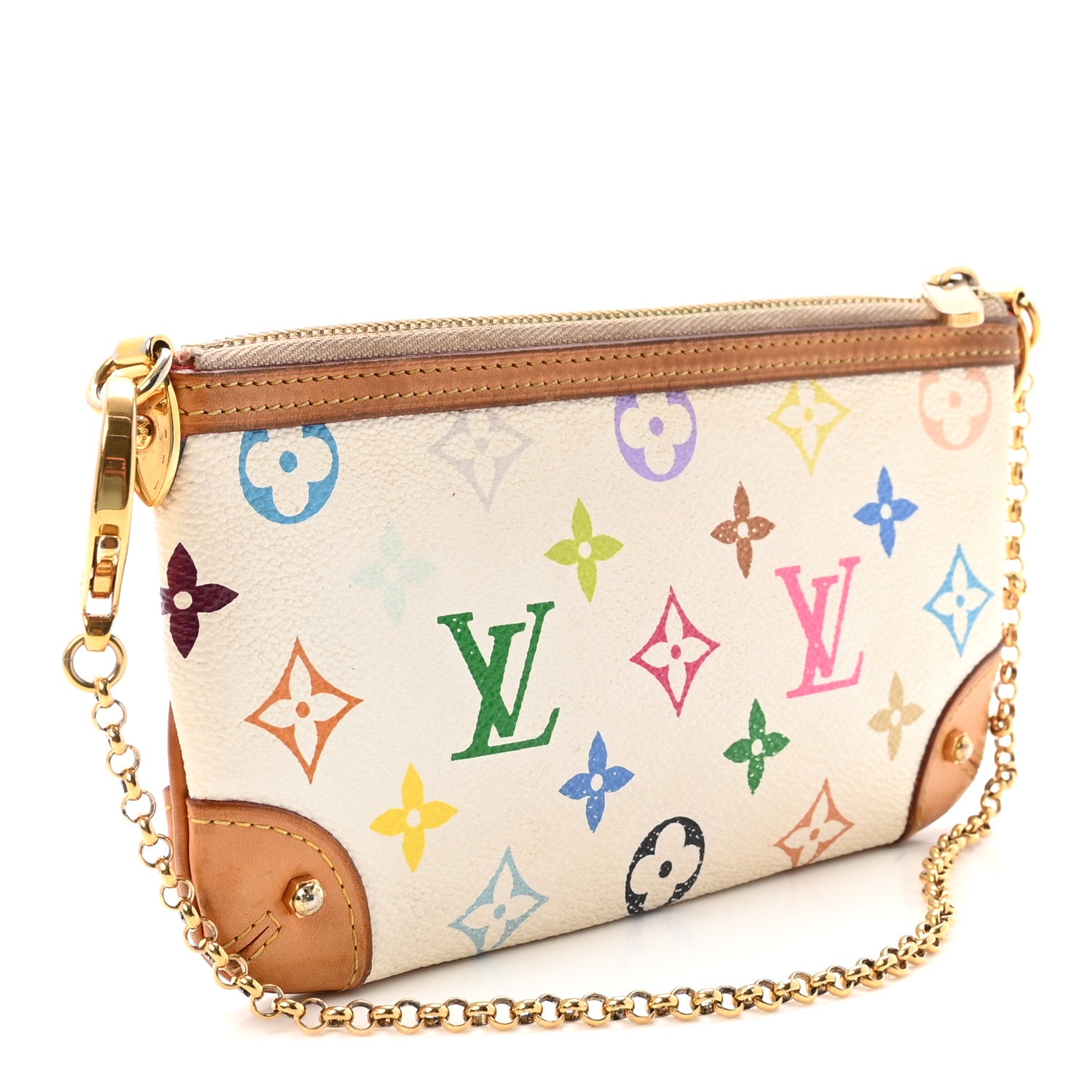 Louis Vuitton Monogram Multicolor Pochette Milla MM White 4 of 10