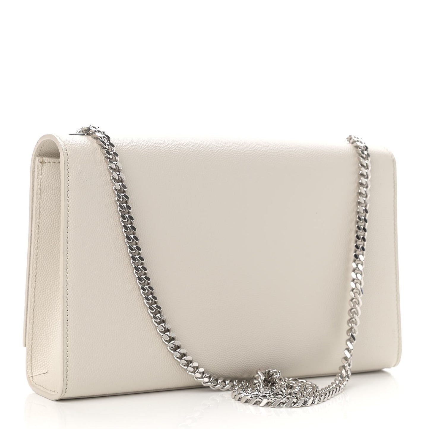 Grain De Poudre Medium Classic Monogram Kate Satchel Icy White