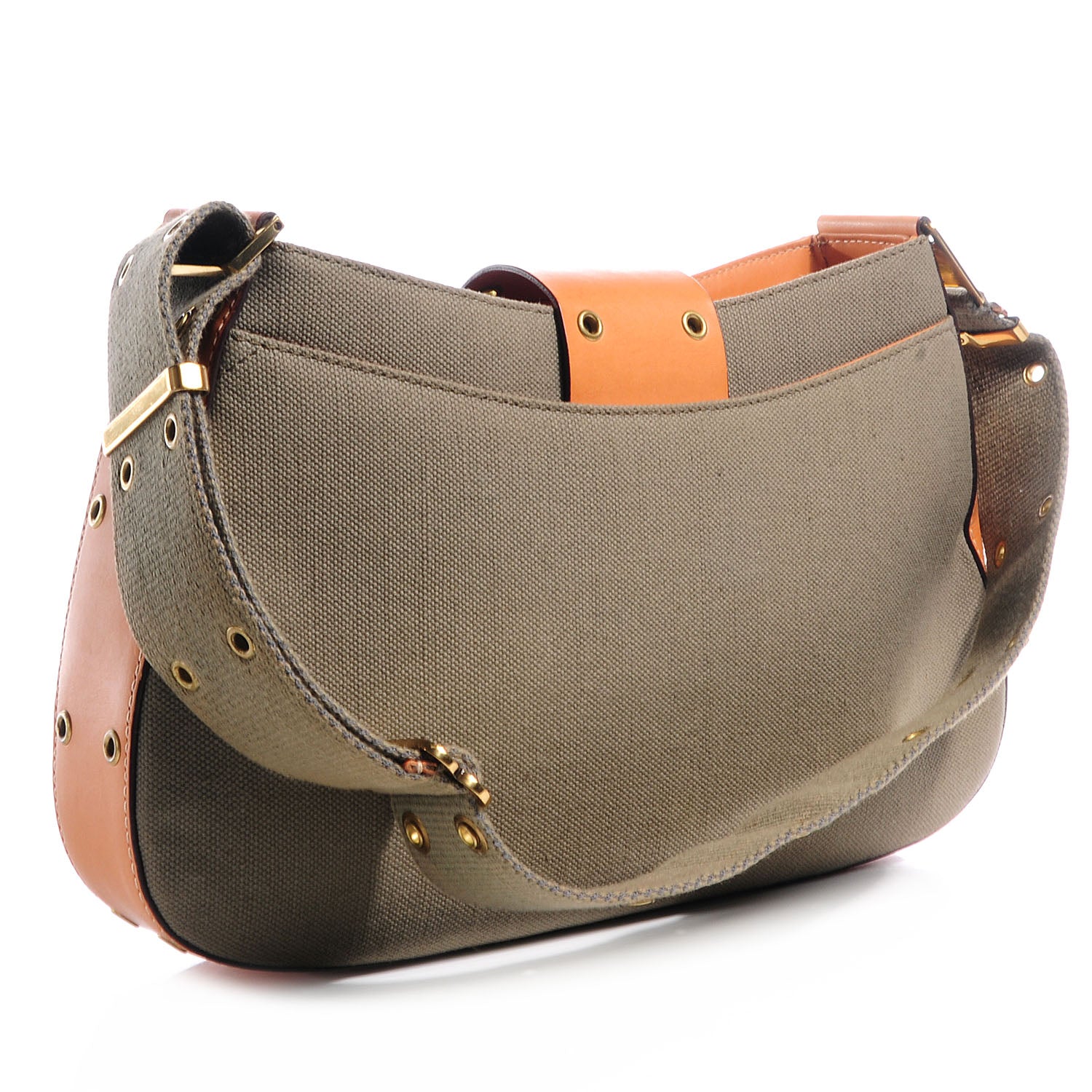 Christian Dior Canvas Street Chic Large Columbus Ave Bag Orange 3 of 7