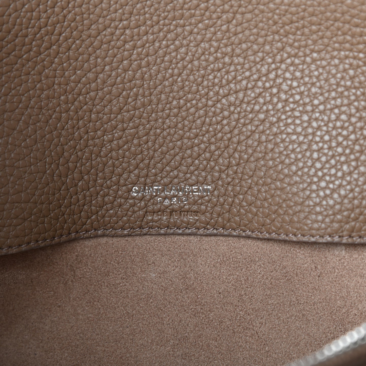 Grained Calfskin Small Supple Sac De Jour Taupe