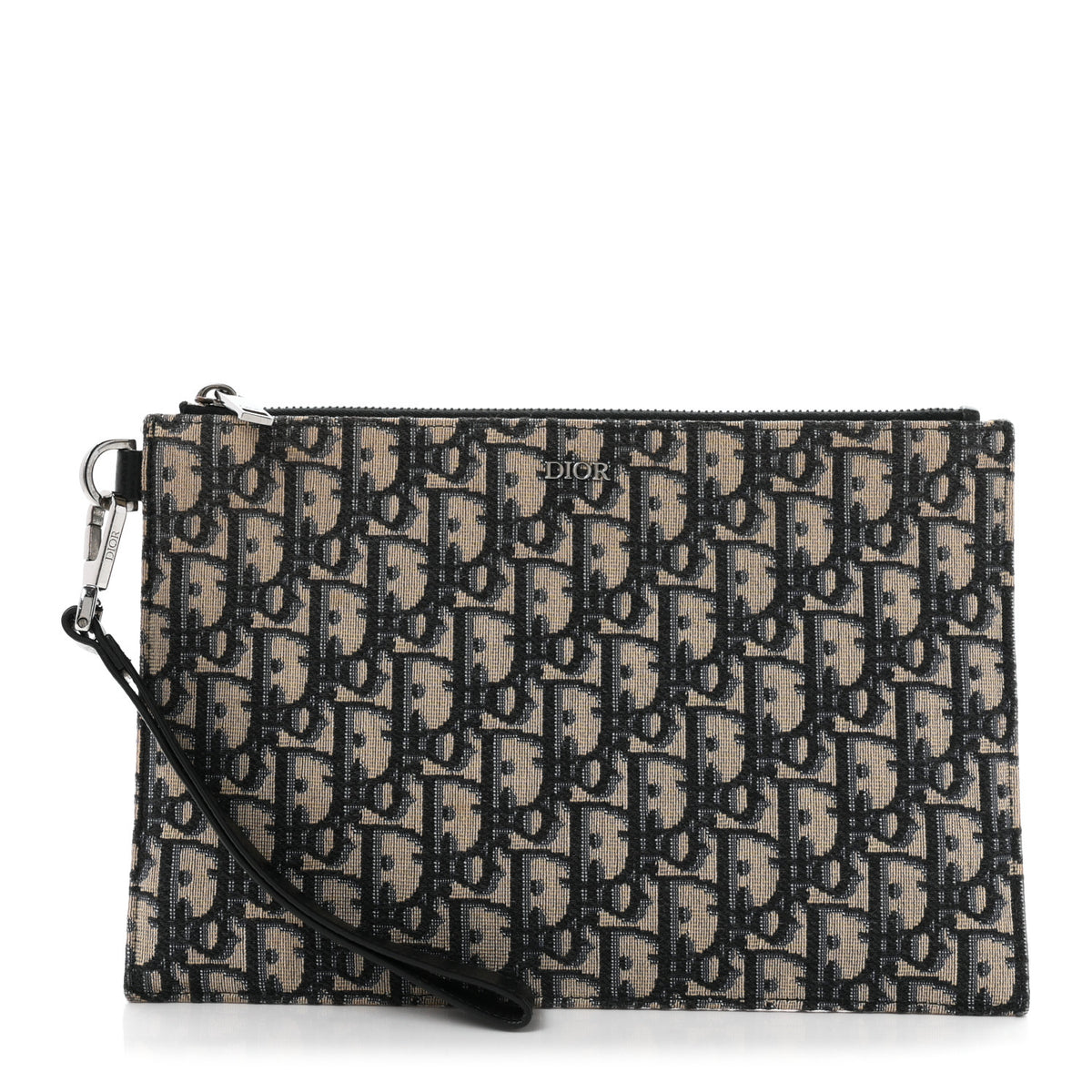 Oblique A4 Flat Pouch Clutch Blue