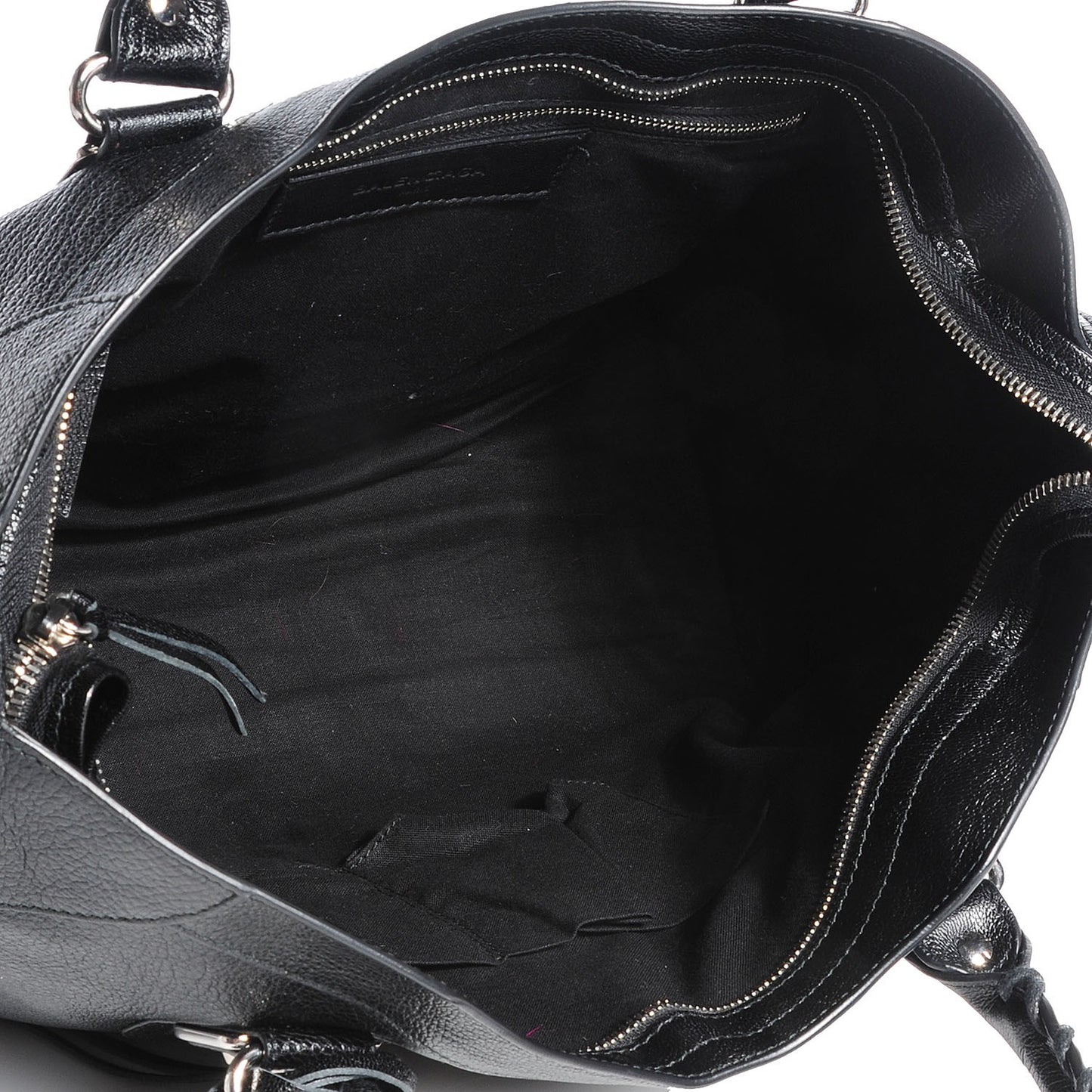 Chevre Silver Metallic Edge Hardware City Black