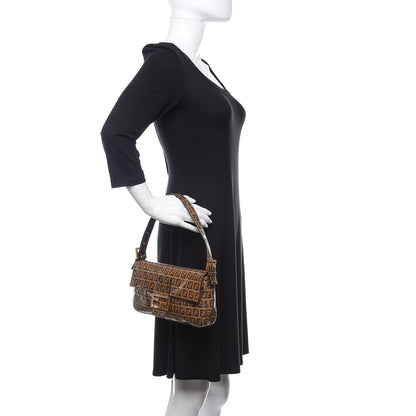 Fendi Vinyl Zucchino Baguette Tobacco 2 of 9