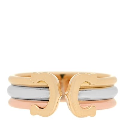 Cartier 18K Pink Yellow White Gold 8mm C De Cartier Ring 51 5.75 1 of 4