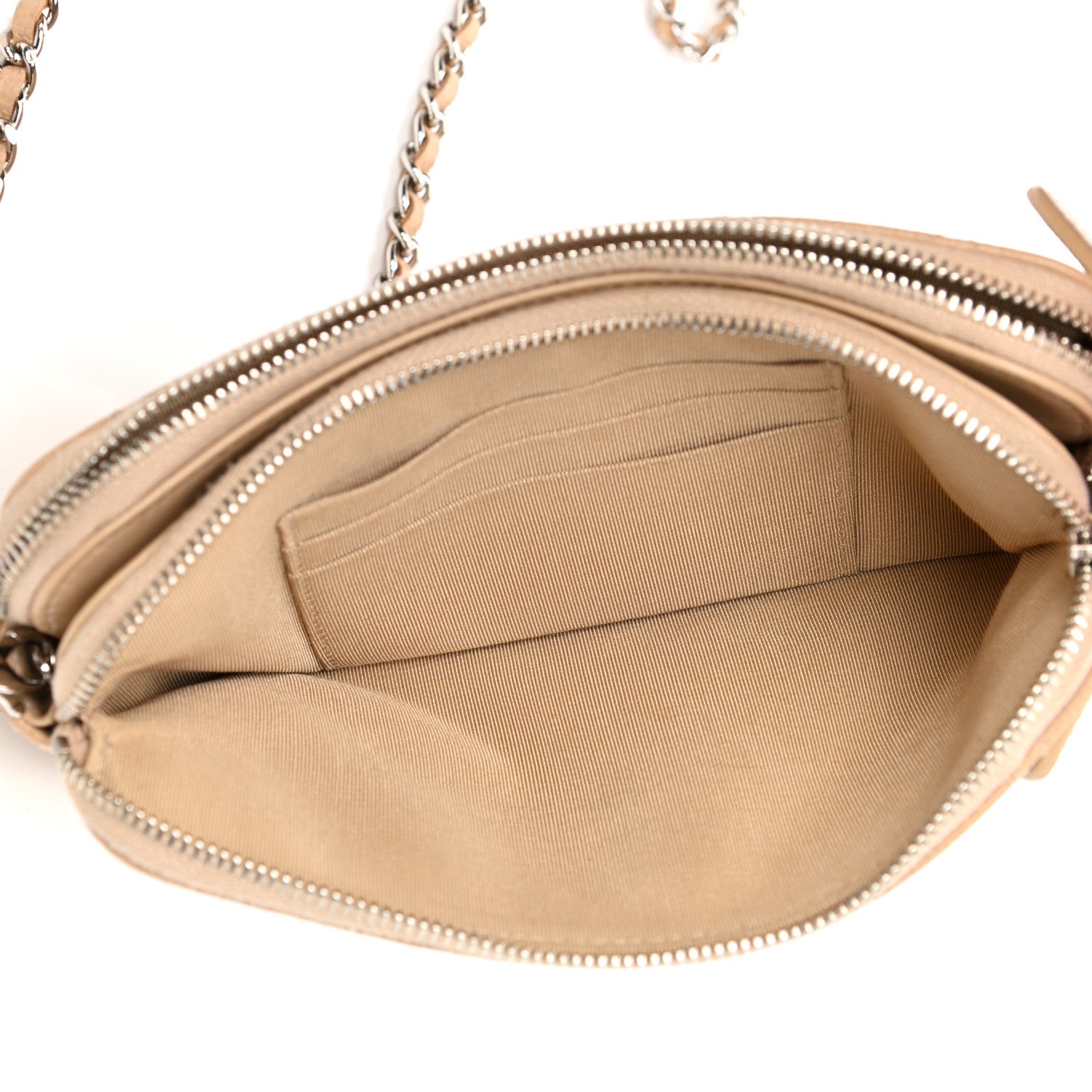 Chanel Caviar Quilted Small Clutch With Chain Beige 6 of 11
