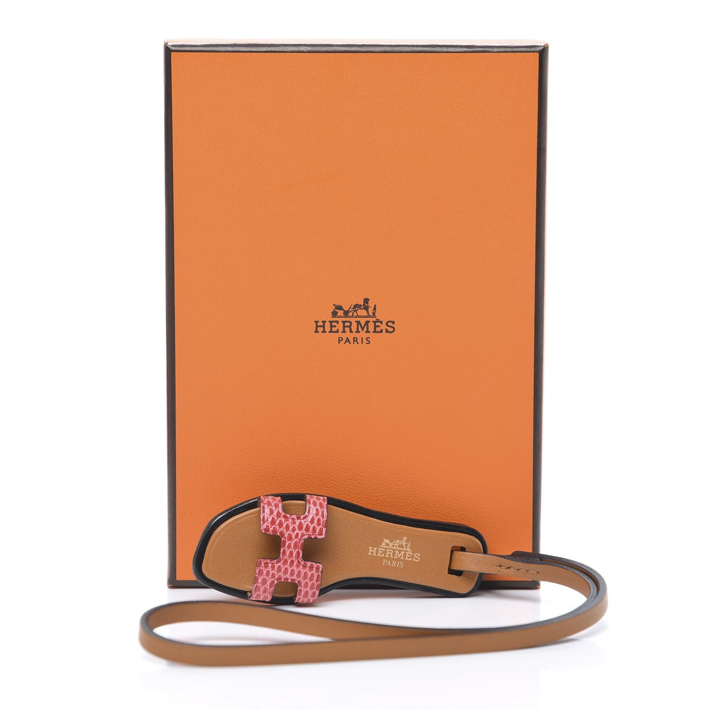 Lizard Butler Calfskin Hunter Oran Nano Bag Charm Sanguine