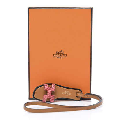 Hermes Lizard Butler Calfskin Hunter Oran Nano Bag Charm Sanguine 5 of 5