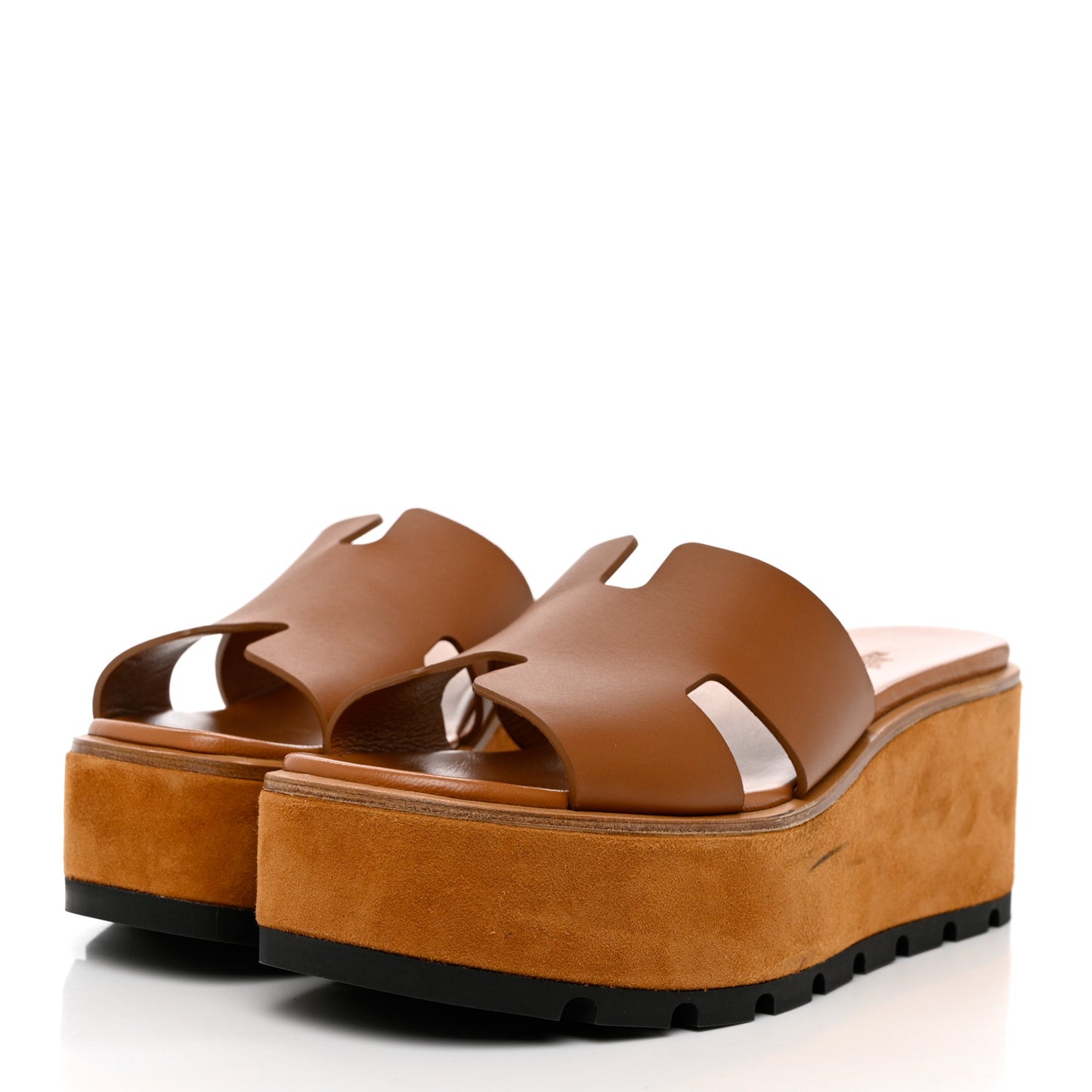 Calfskin Suede Eze 30 Sandals 38 Naturel