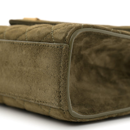 Saint Laurent Suede Mixed Matelasse Triquilt Medium Loden Green 10 of 10