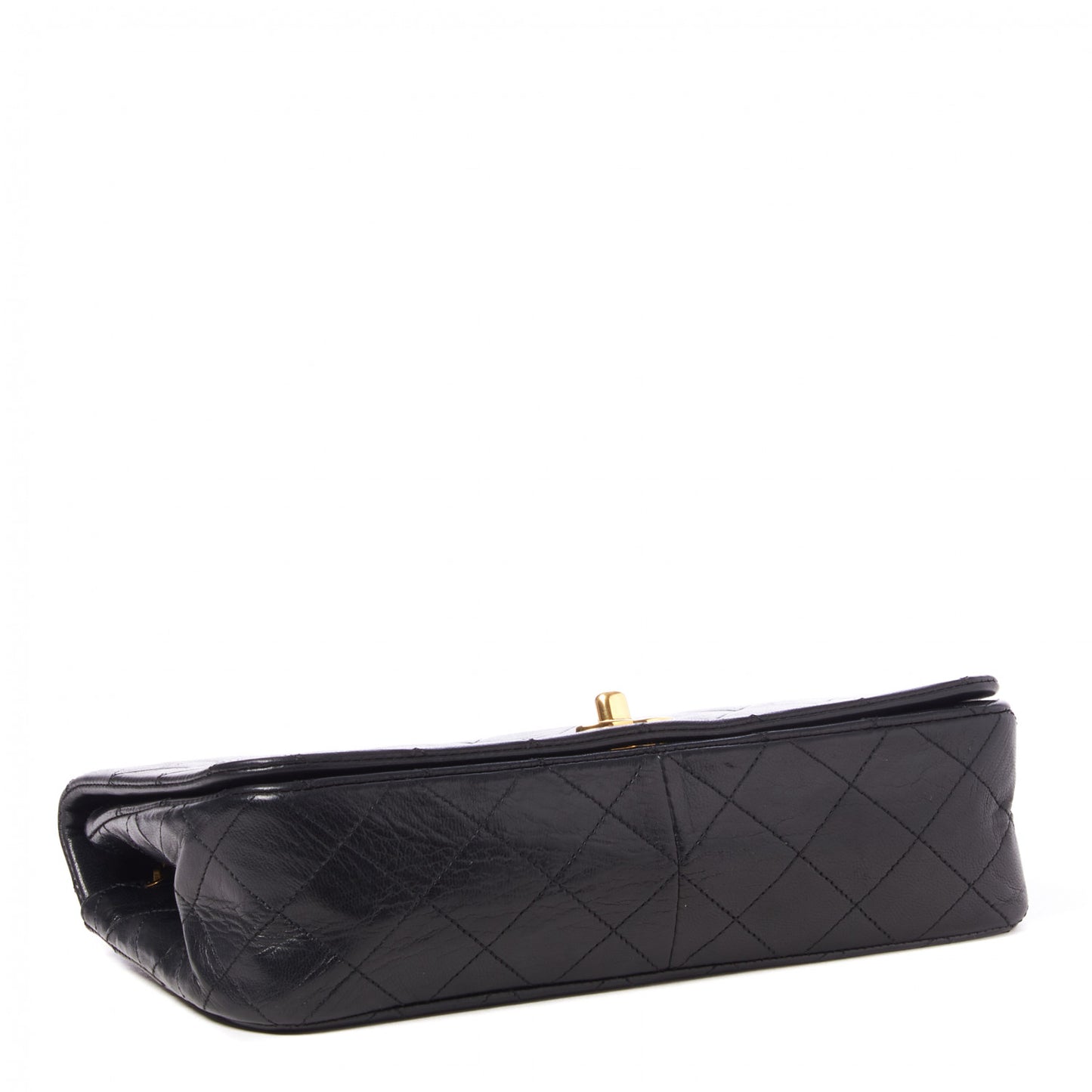 Lambskin Quilted Small Single Flap Bag Black