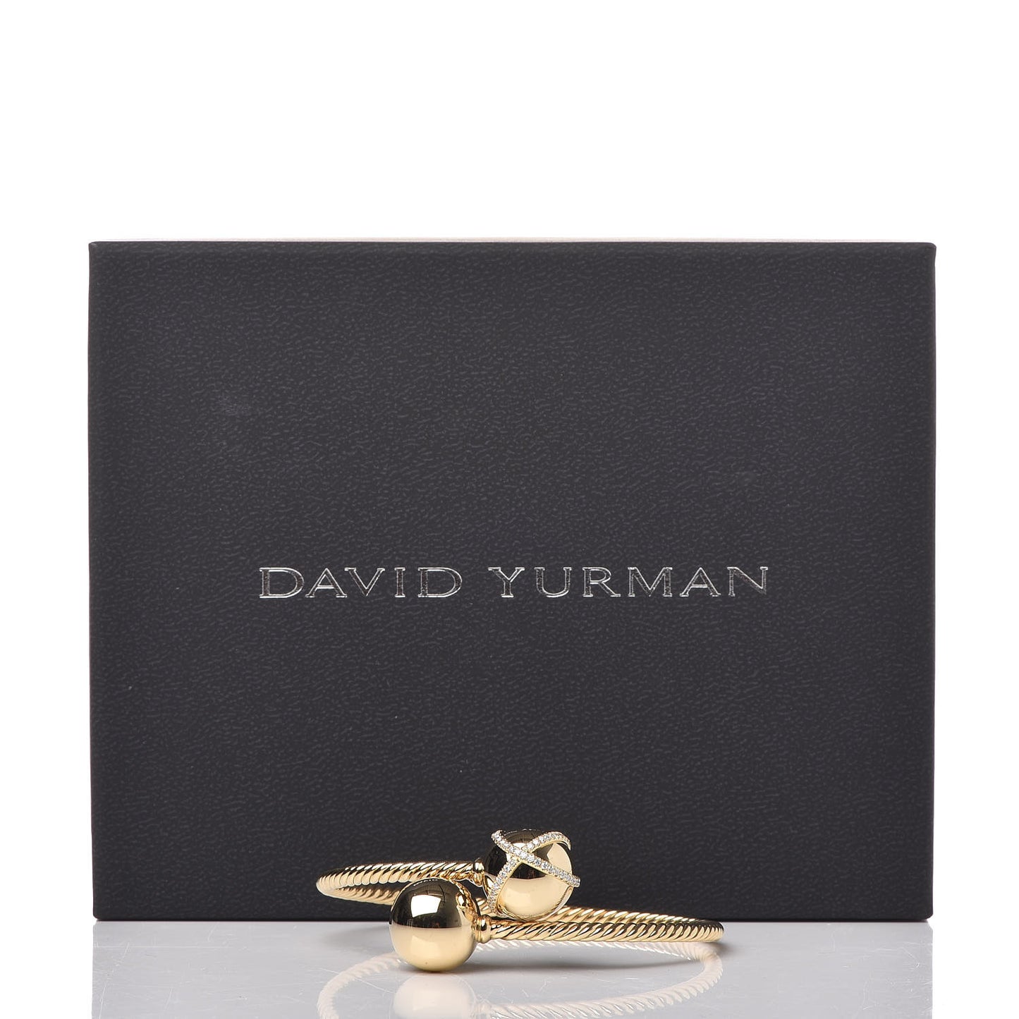 18K Yellow Gold Diamond Solari Bypass Bracelet